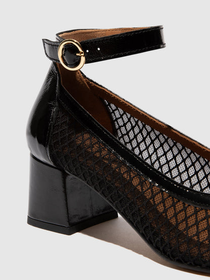 Sapato em pele verniz perfurado FLY London SALZ preto
