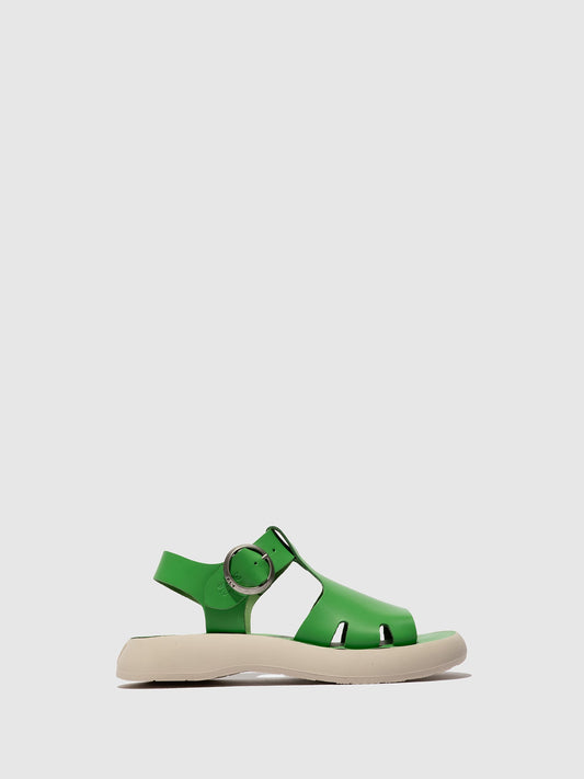 Sandálias em pele FLY London BADY verde