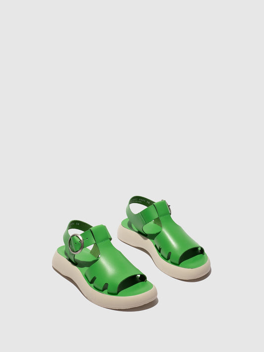 Sandálias em pele FLY London BADY verde