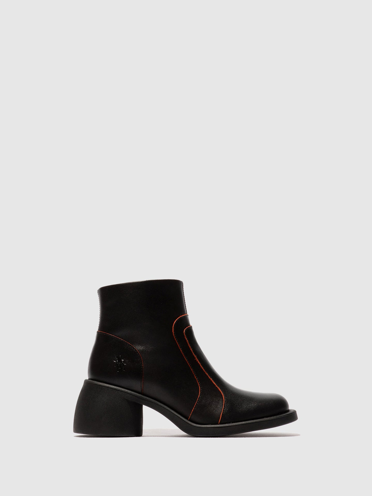 Botins com fecho em pele FLY London HEWI preto/vermelho