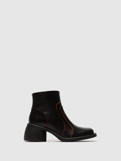 Botins com fecho em pele FLY London HEWI preto/vermelho