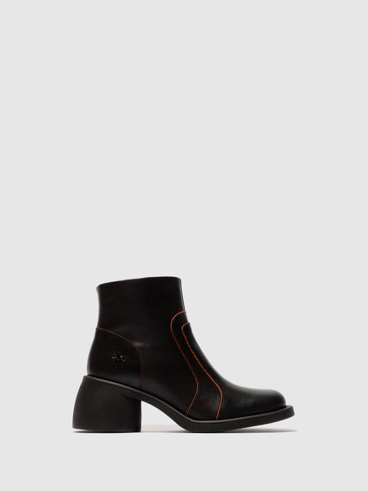 Botins com fecho em pele FLY London HEWI preto/vermelho