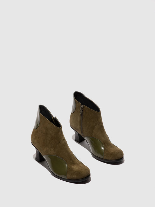 Botins com fecho em pele FLY London BLAIN aspen/sea kelp