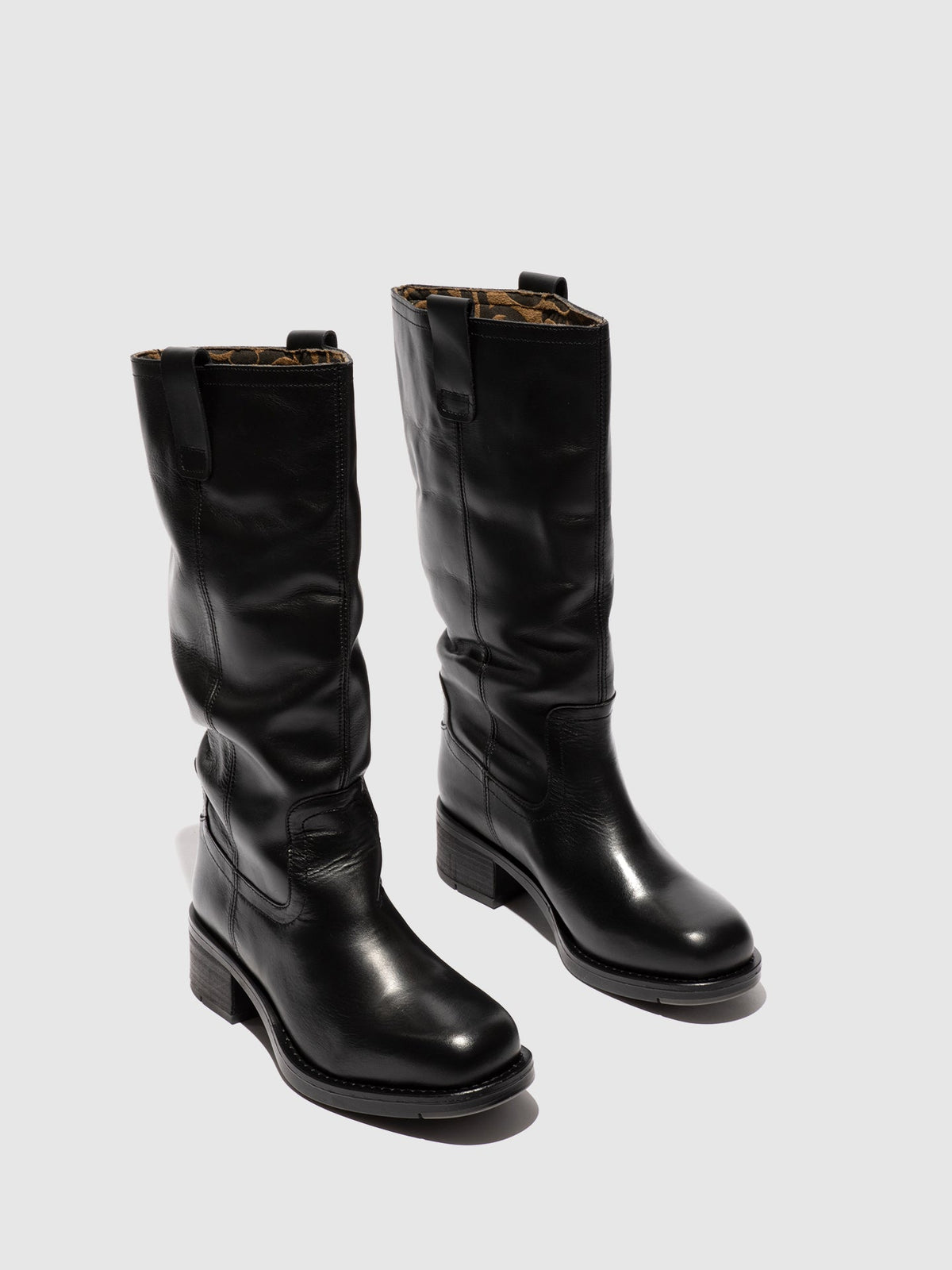 Botas acima do joelho em pele FLY London RINT preto