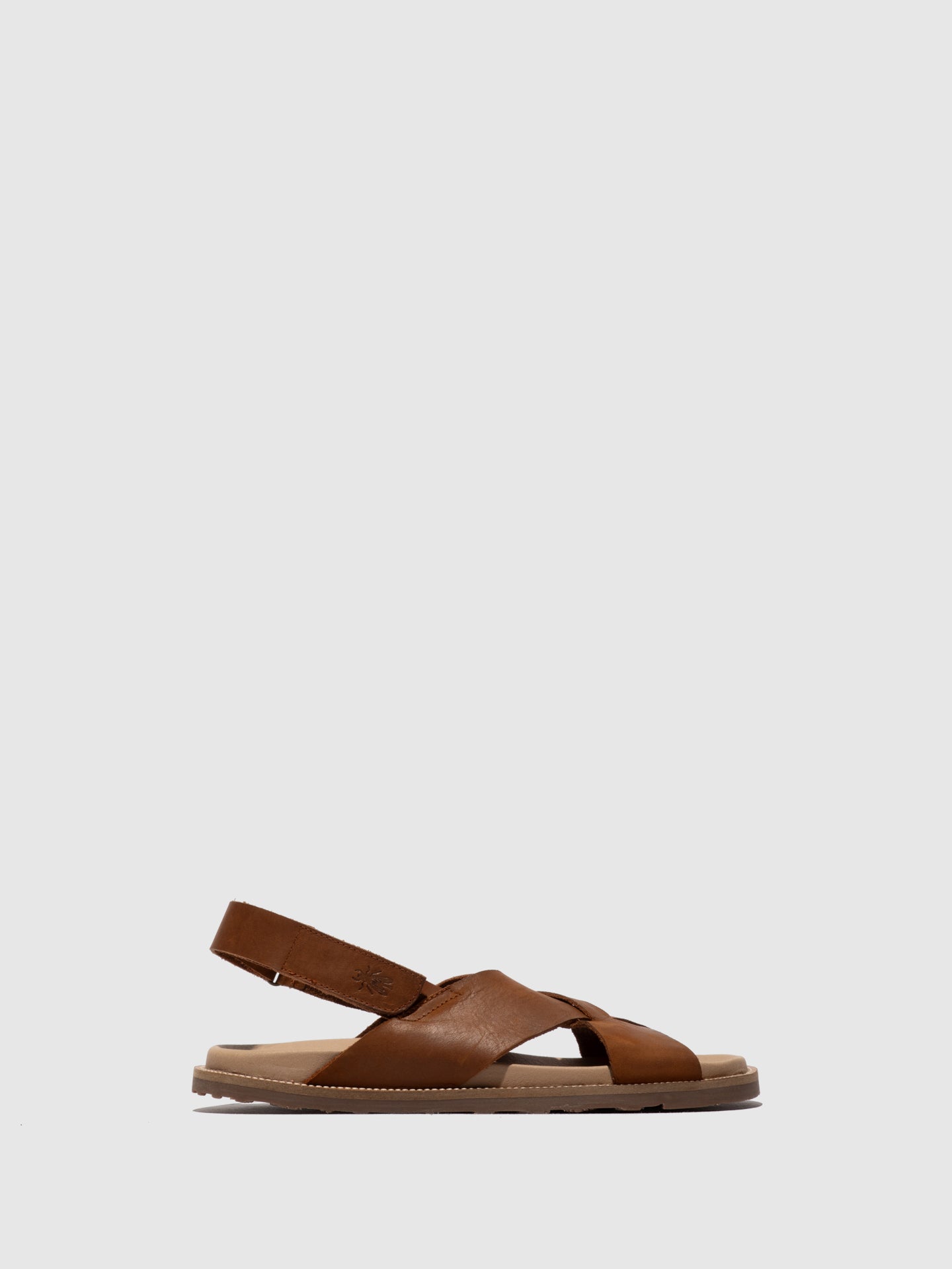 Sandálias em pele FLY London MARM camel