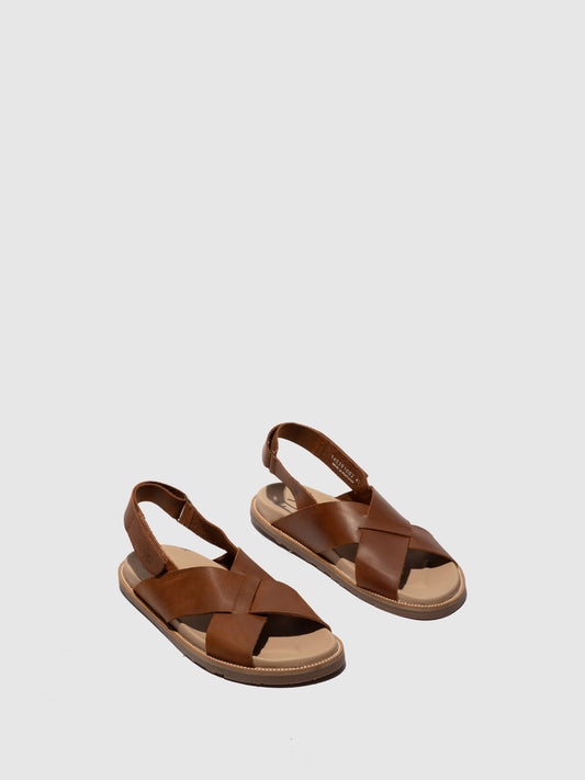 Sandálias em pele FLY London MARM camel