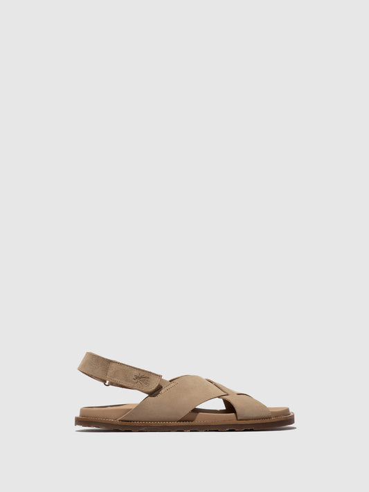 Sandálias em pele FLY London MARM taupe