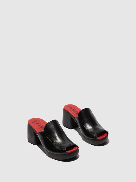 Mules em pele FLY London FLAE preto