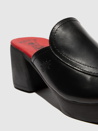 Mules em pele FLY London FLAE preto