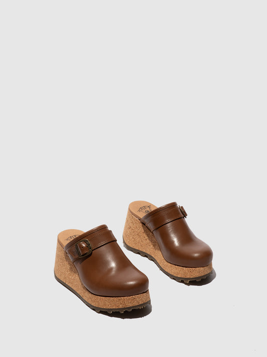 Socas em pele FLY London DERT camel