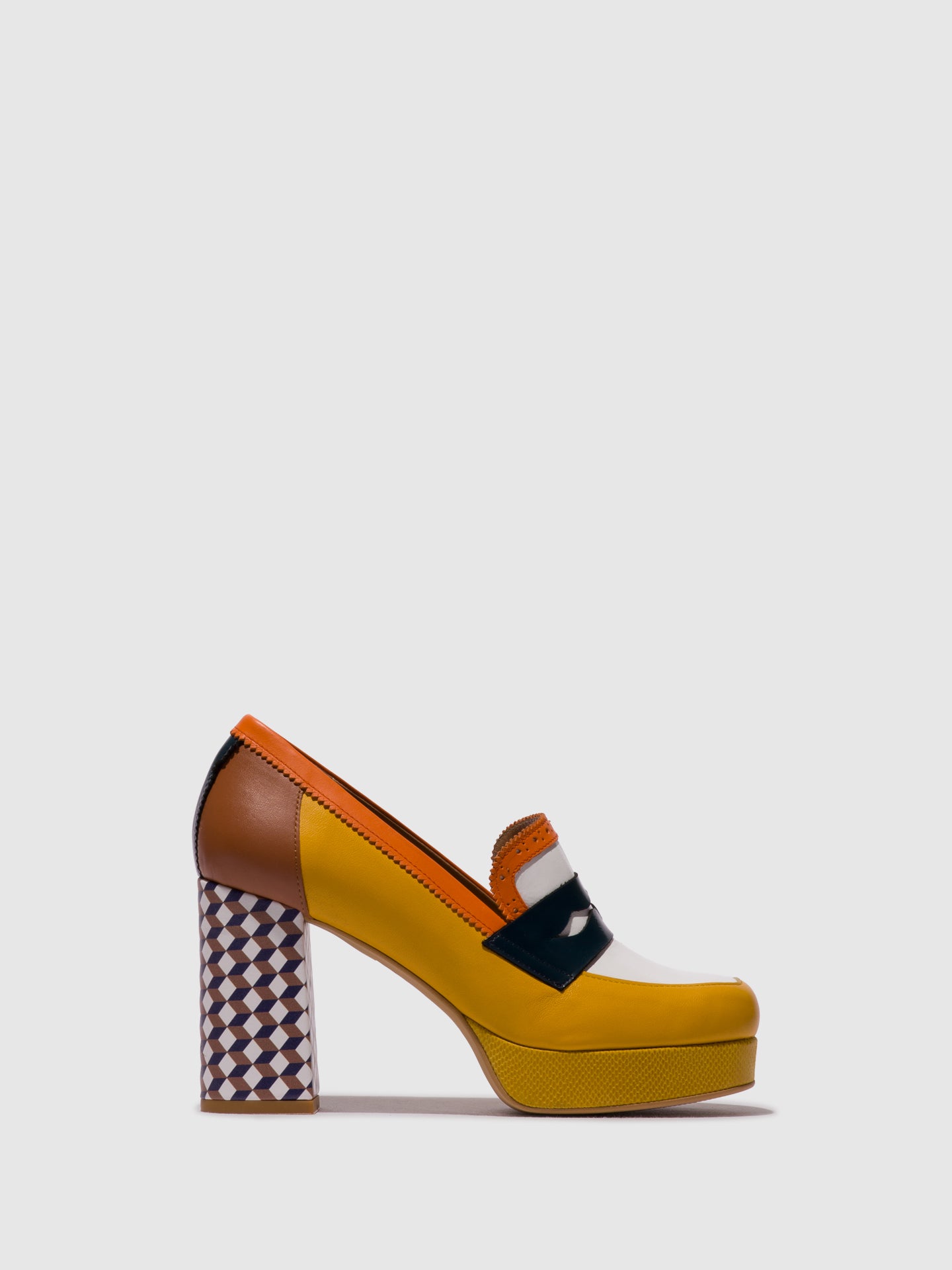 Sapatos em pele FLY London EROK multicolor amarelo