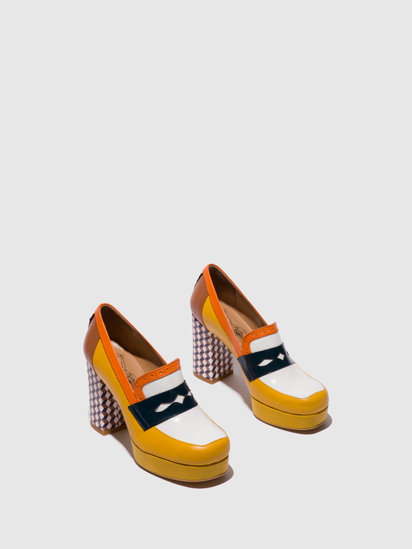 Sapatos em pele FLY London EROK multicolor amarelo