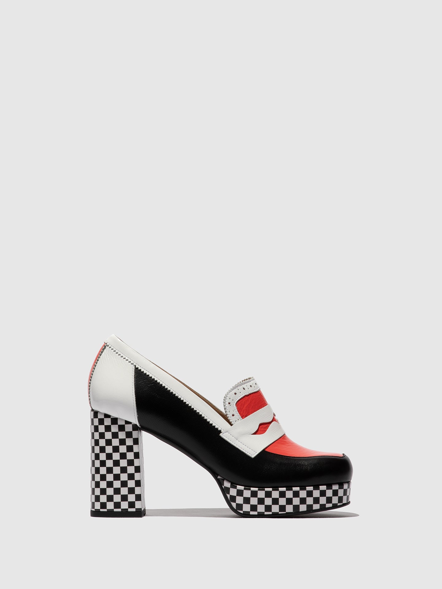 Sapatos em pele verniz FLY London EROK multicolor preto