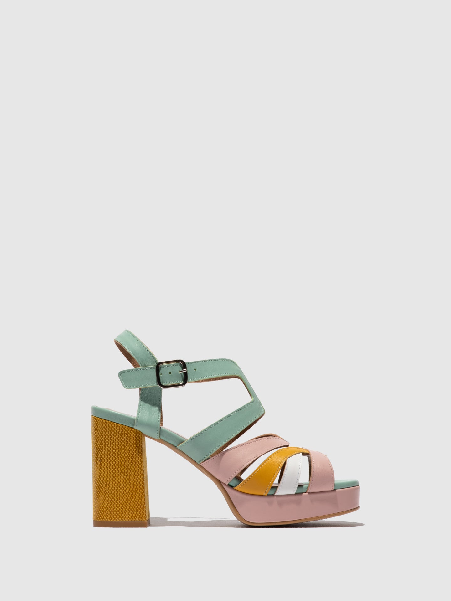 Sandálias em pele FLY London ETIR multicolor spearmint
