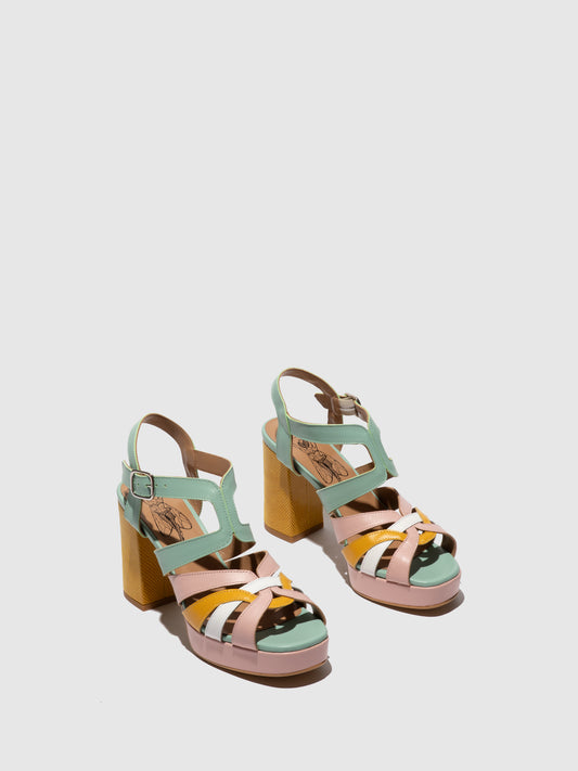 Sandálias em pele FLY London ETIR multicolor spearmint