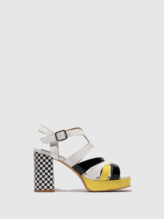 Sandálias em pele FLY London ETIR multicolor branco