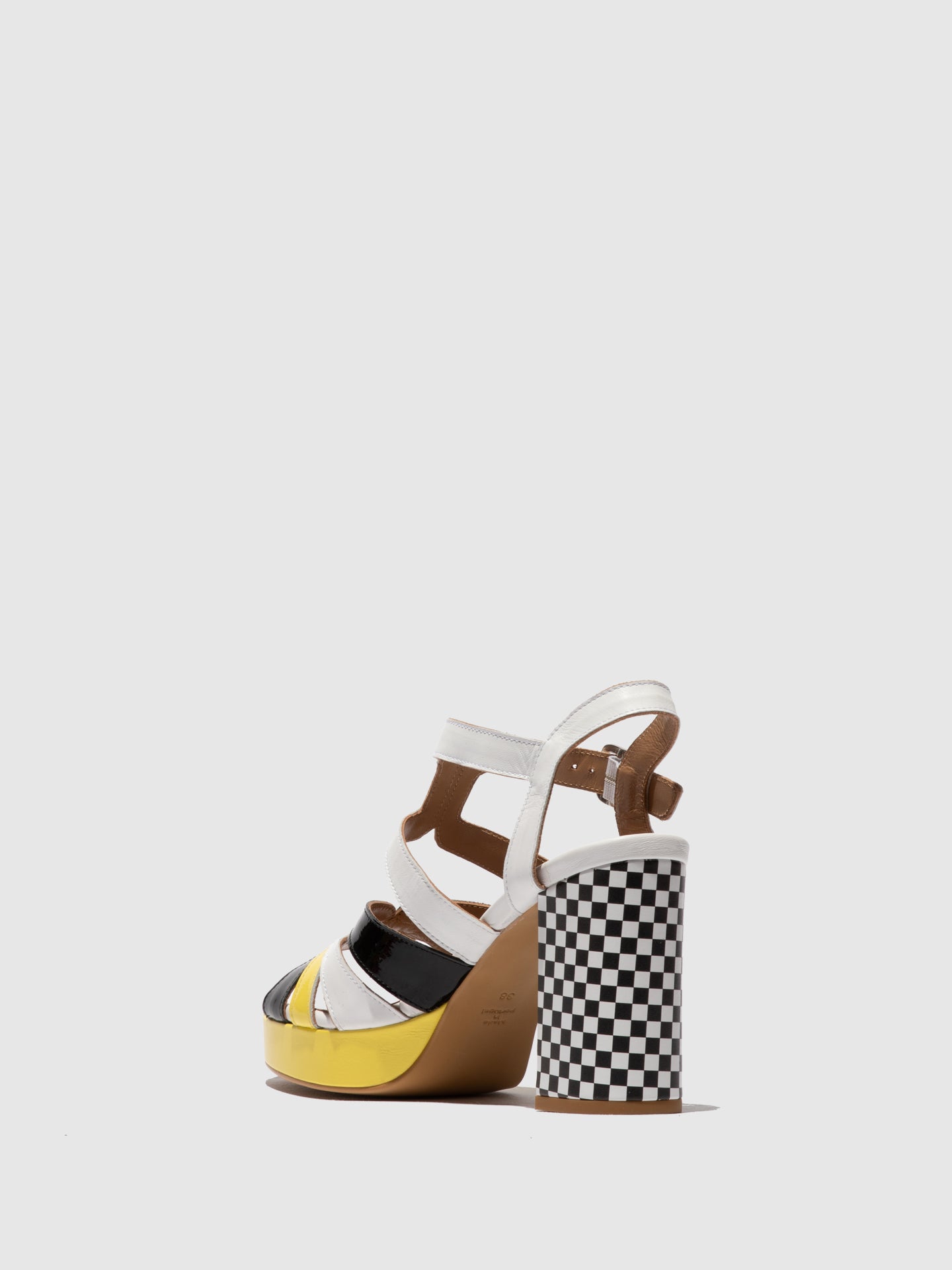 Sandálias em pele FLY London ETIR multicolor branco