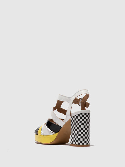 Sandálias em pele FLY London ETIR multicolor branco