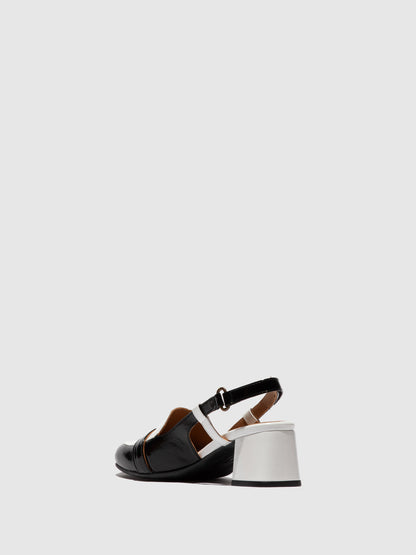 Sandálias em pele verniz FLY London PEMY offwhite preto
