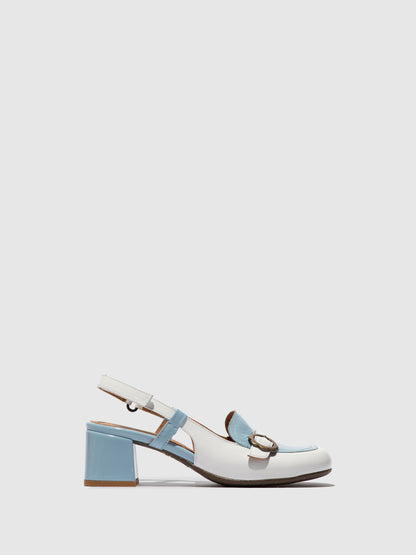Sandálias em pele verniz FLY London PEMY azul céu offwhite