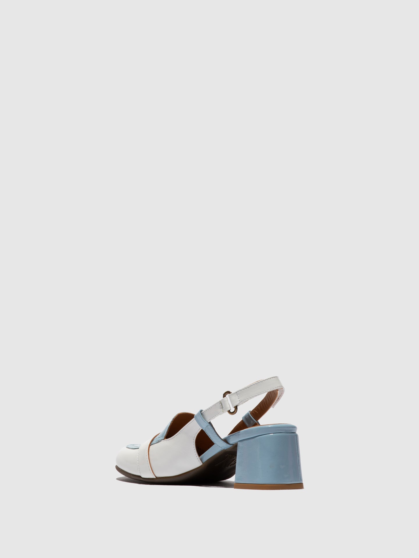Sandálias em pele verniz FLY London PEMY azul céu offwhite