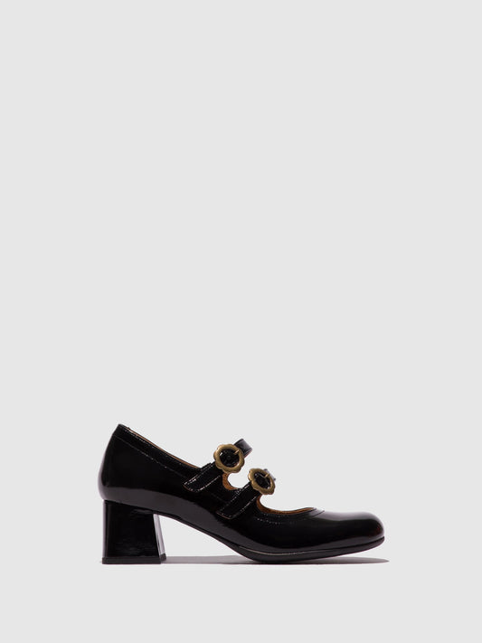 Sapatos com fivela em pele FLY London PAAF preto