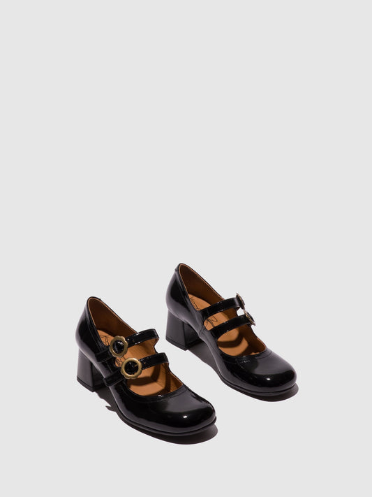 Sapatos com fivela em pele FLY London PAAF preto