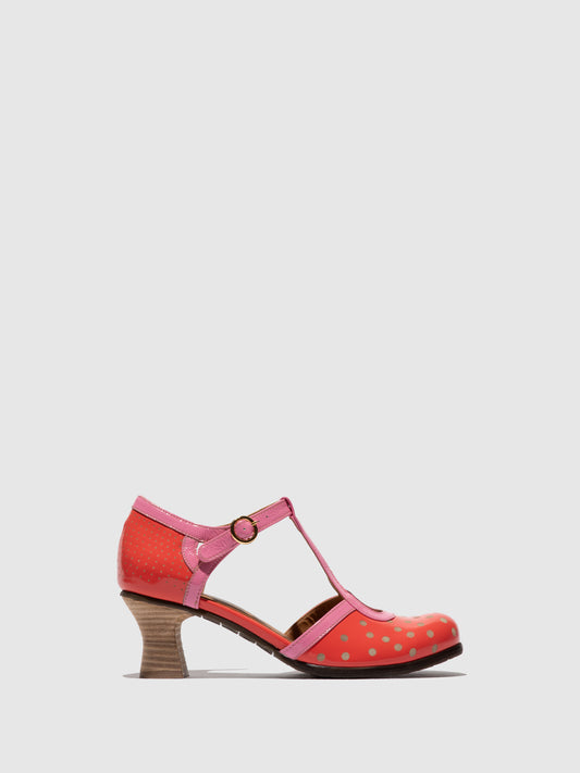 Sapatos em pele FLY London BLEF escarlate rosa