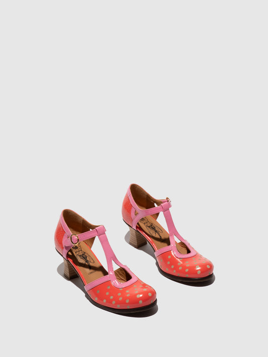 Sapatos em pele FLY London BLEF escarlate rosa