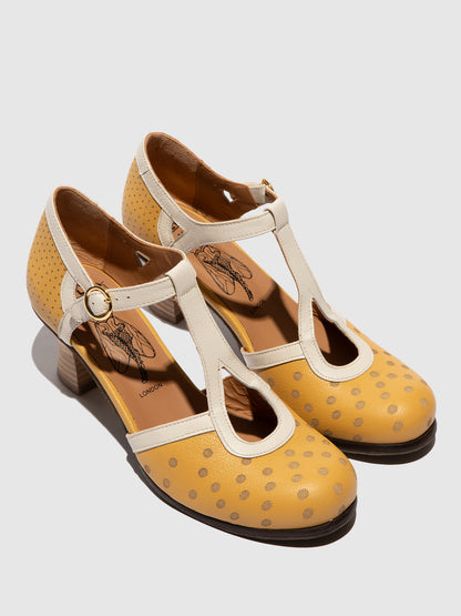 Sapatos em pele FLY London BLEF bumblebee offwhite