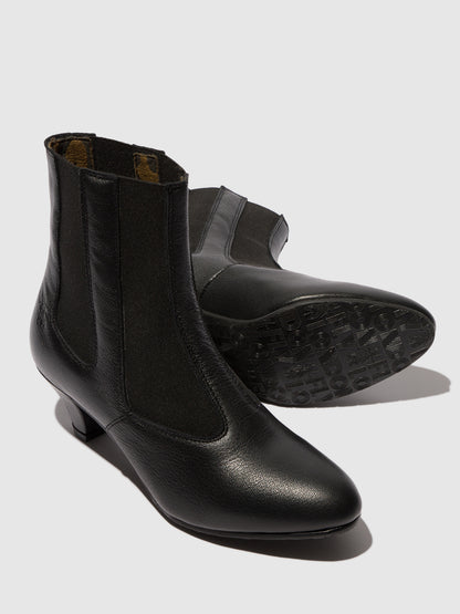 Botins em pele FLY London PIRF preto