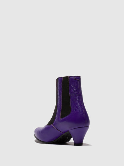 Botins em pele FLY London PIRF aubergine