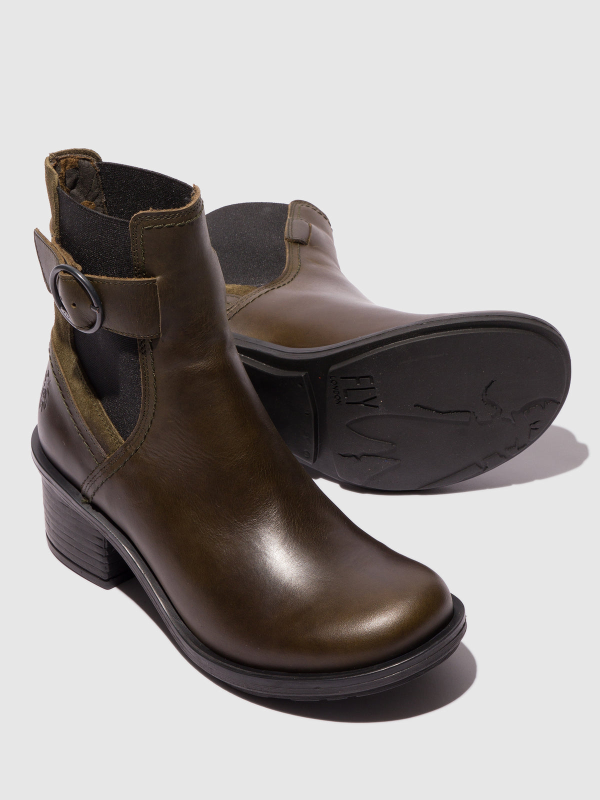 Botins em pele e camurça FLY London CACH azul-diesel