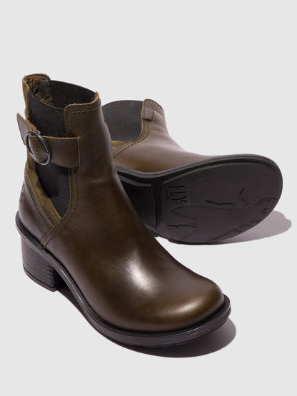 Botins em pele e camurça FLY London CACH azul-diesel