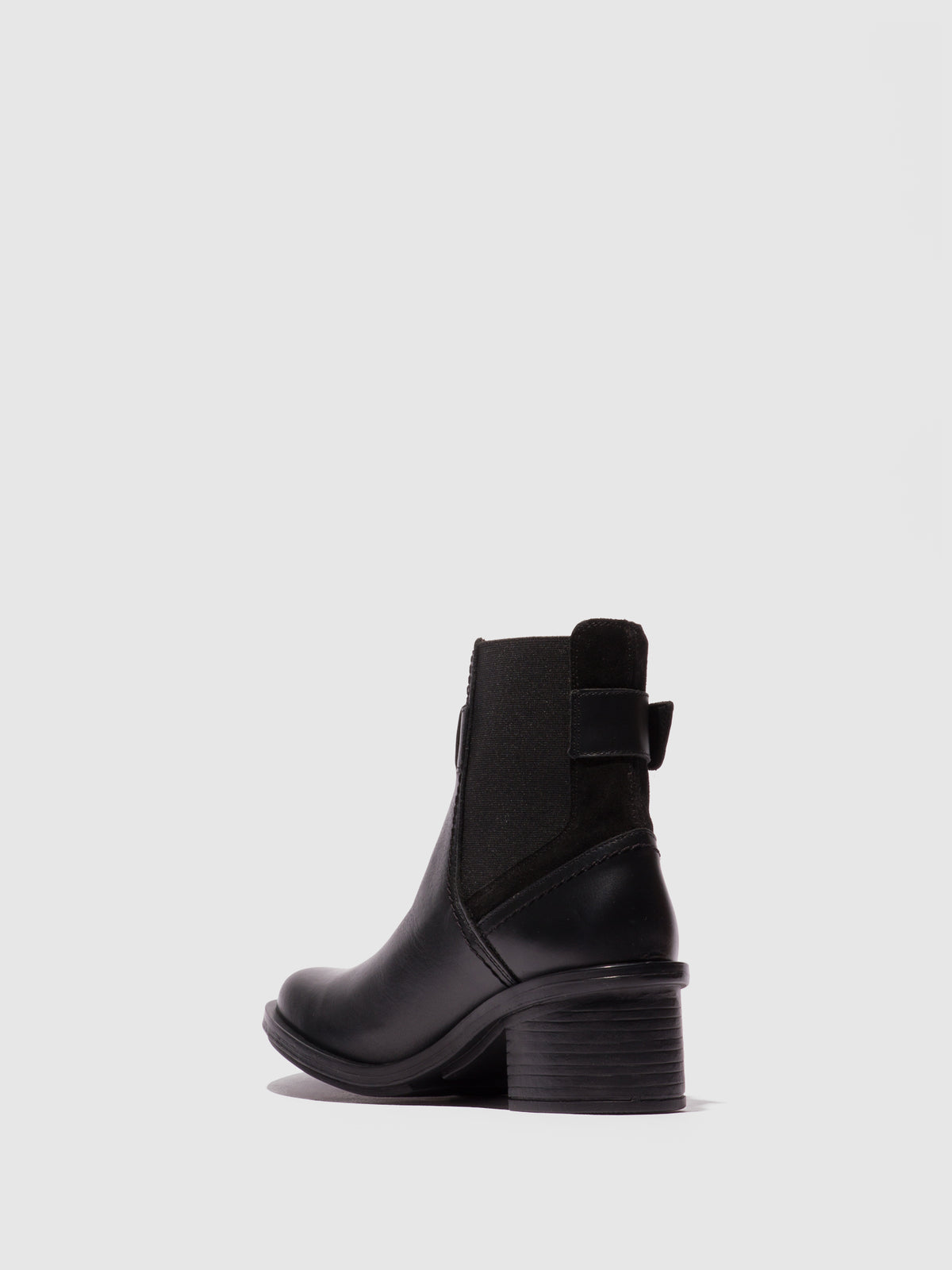 Botins em pele e camurça FLY London CACH preto
