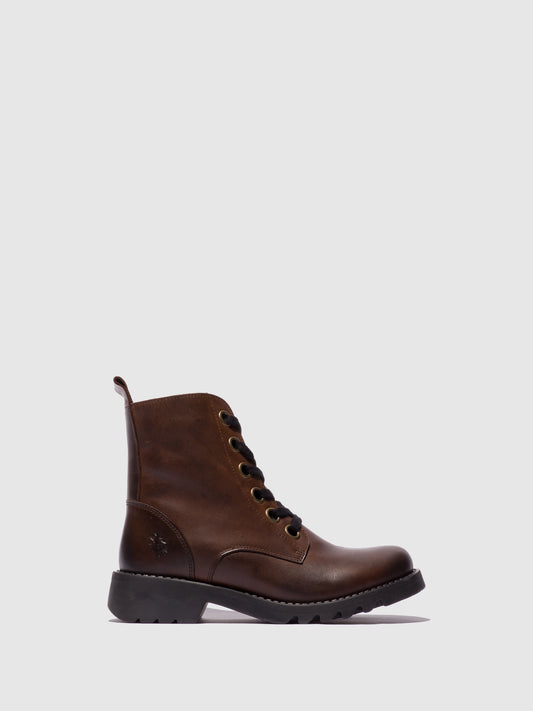 Botins em pele FLY London RAMY castanho-escuro