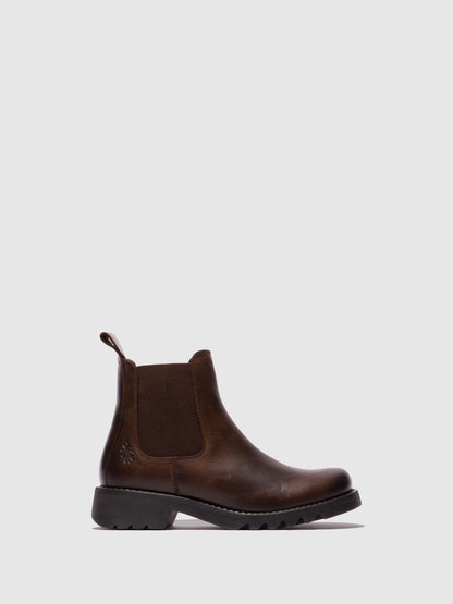 Botins em pele FLY London RILK castanho-escuro