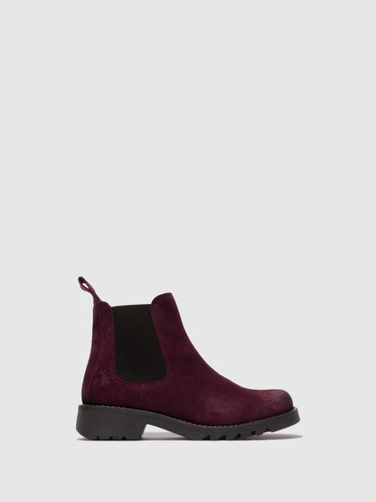 Botins em pele FLY London RILK vinho