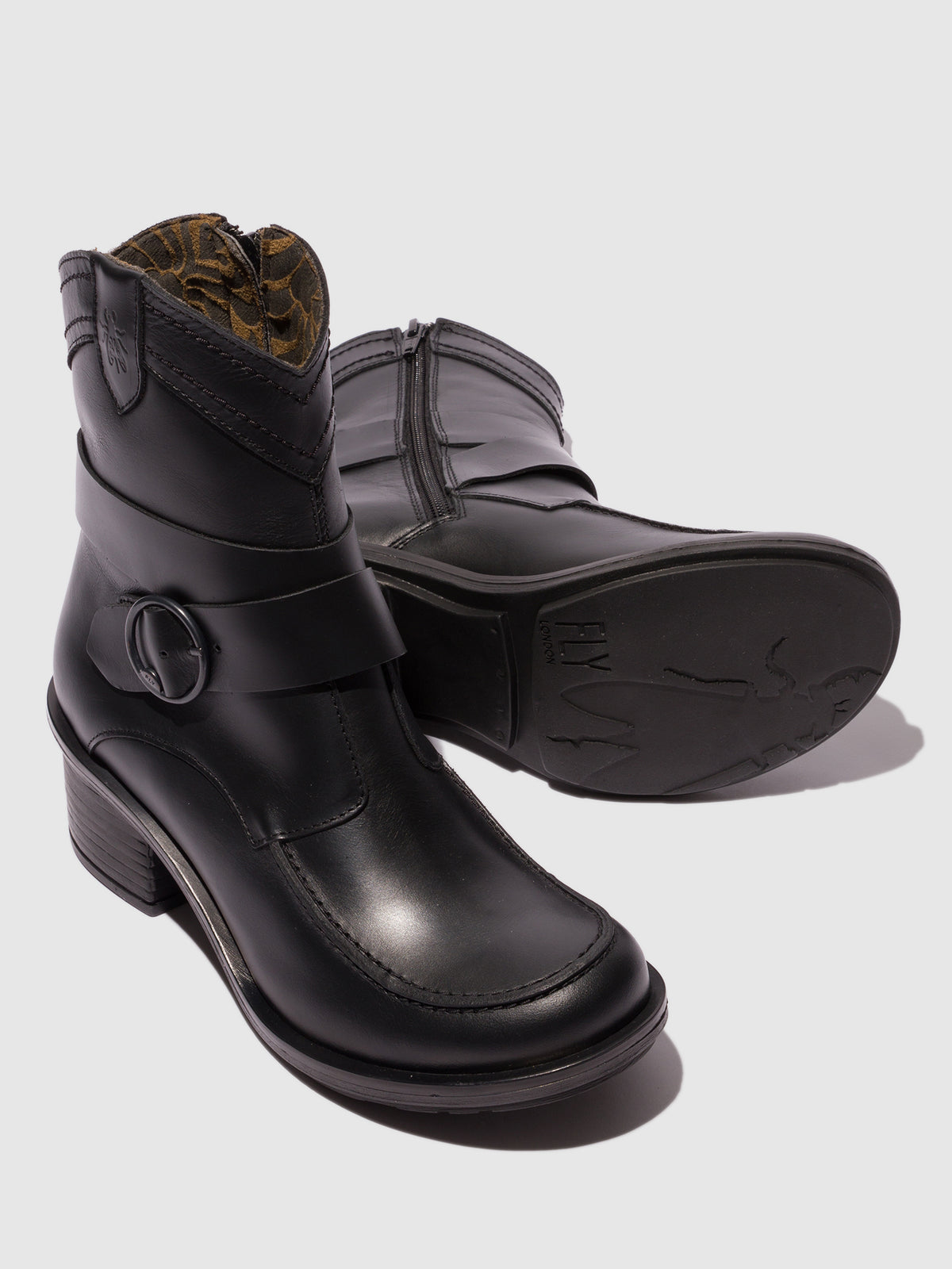 Botins em pele FLY London CELK preto