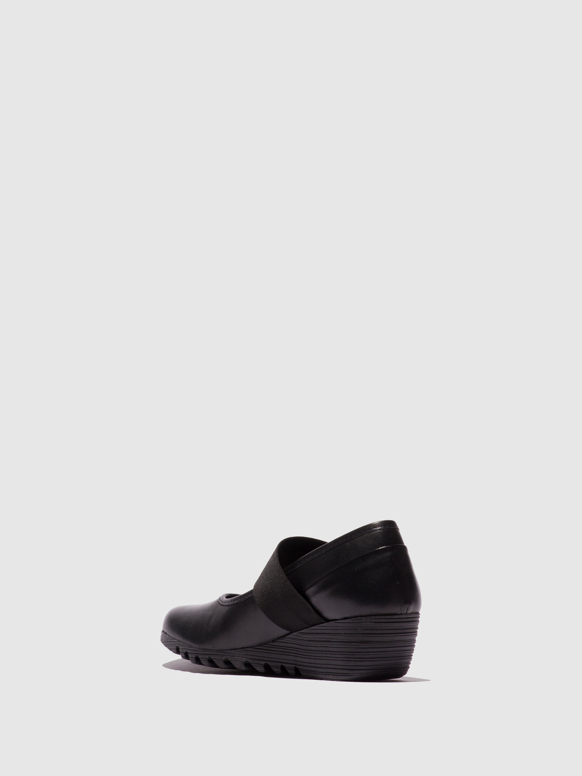 Sapatos de salto médio em pele FLY London OLID preto