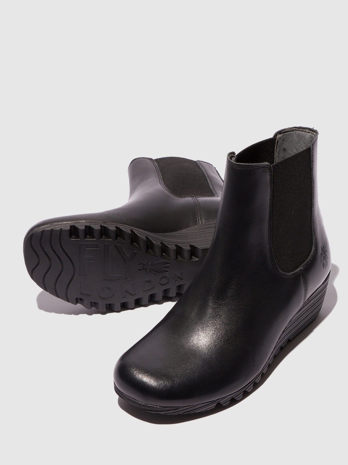 Botins em pele FLY London ORFU preto