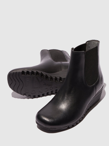 Botins em pele FLY London ORFU preto