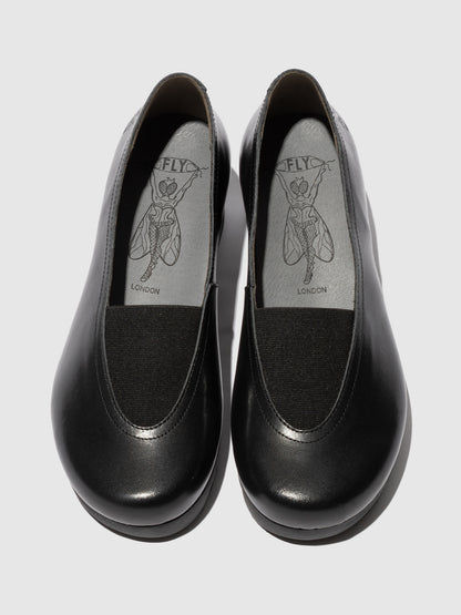 Sapatos de salto médio em pele FLY London VEIK preto