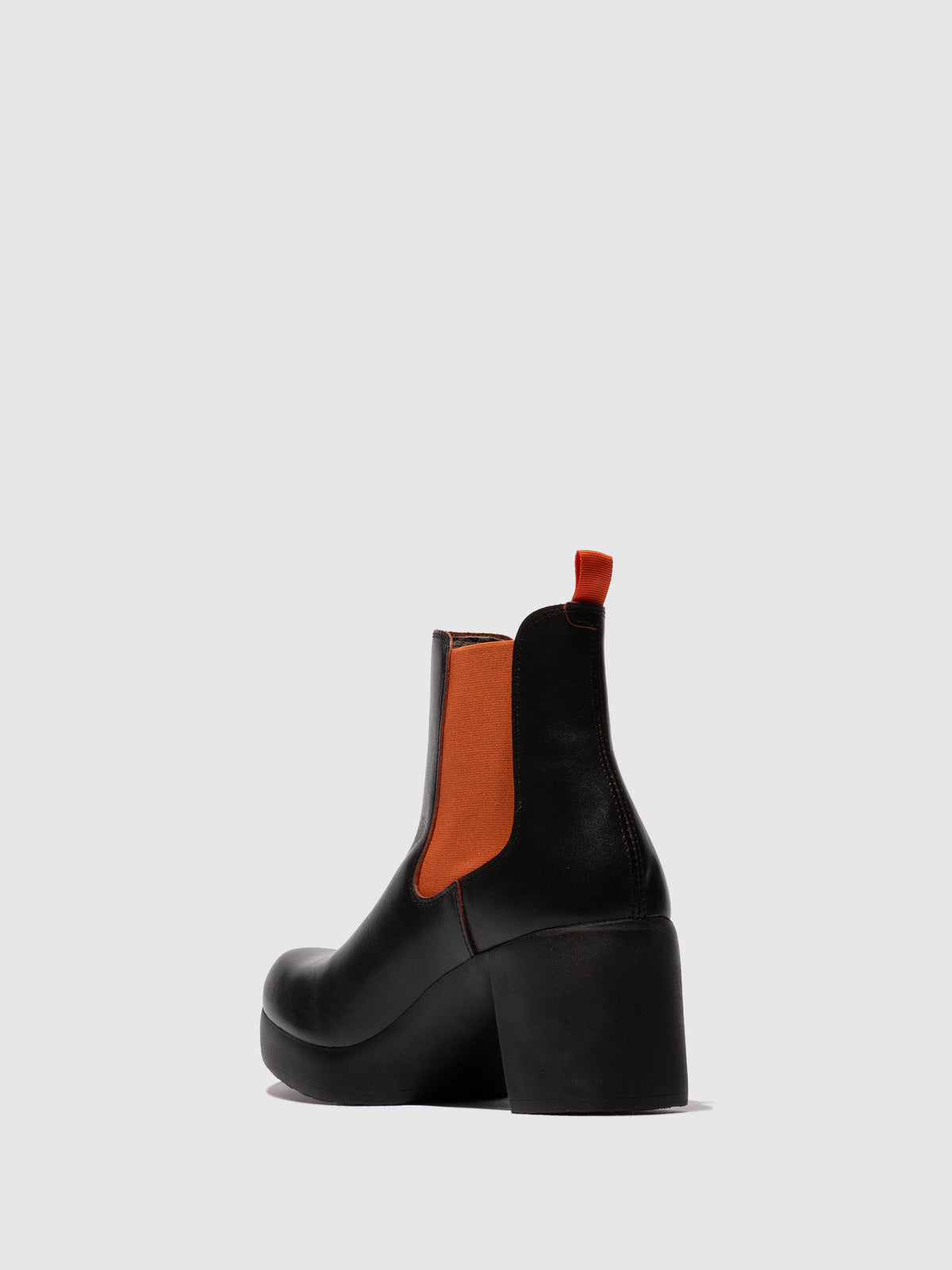 Botins em pele FLY London FAMY preto/vermelho
