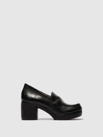 Sapatos de salto alto em pele FLY London FILK preto