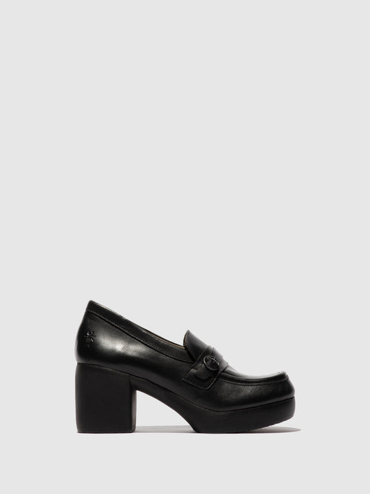 Sapatos de salto alto em pele FLY London FILK preto