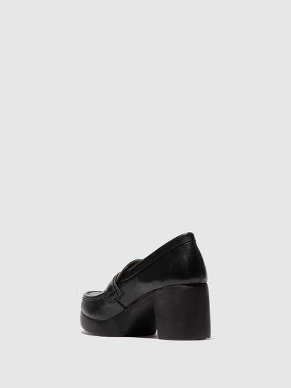 Sapatos de salto alto em pele FLY London FILK preto