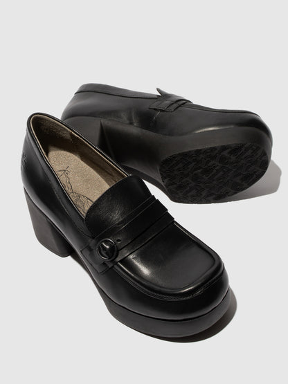 Sapatos de salto alto em pele FLY London FILK preto