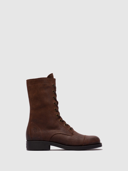 Botins em camurça FLY London JILK conhaque