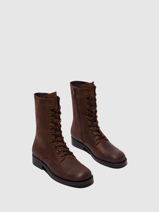 Botins em camurça FLY London JILK conhaque